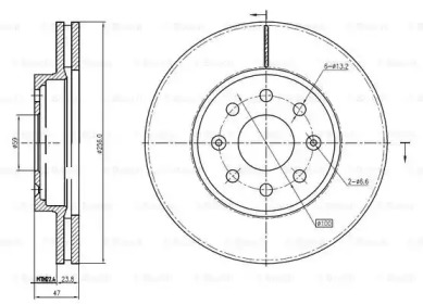 Тормозной диск (BOSCH: 0 986 BB4 341)