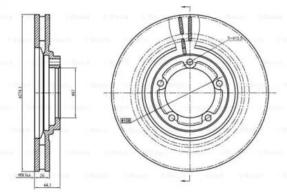 Тормозной диск (BOSCH: 0 986 BB4 343)