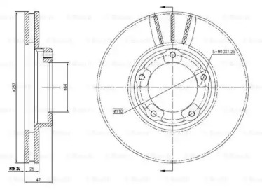 Тормозной диск (BOSCH: 0 986 BB4 344)