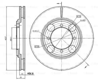 Тормозной диск (BOSCH: 0 986 BB4 347)