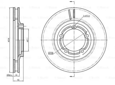 Тормозной диск (BOSCH: 0 986 BB4 349)