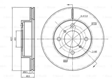 Тормозной диск (BOSCH: 0 986 BB4 354)