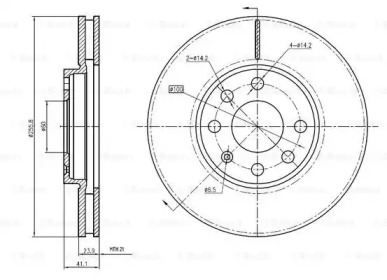 Тормозной диск (BOSCH: 0 986 BB4 357)