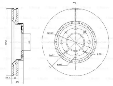 Тормозной диск (BOSCH: 0 986 BB4 360)