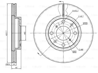 Тормозной диск (BOSCH: 0 986 BB4 361)