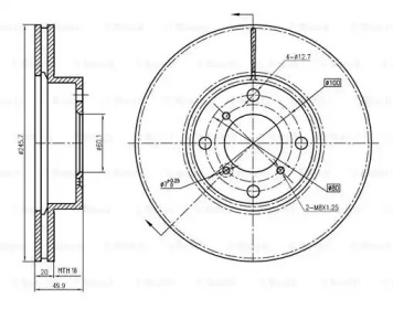 Тормозной диск (BOSCH: 0 986 BB4 362)