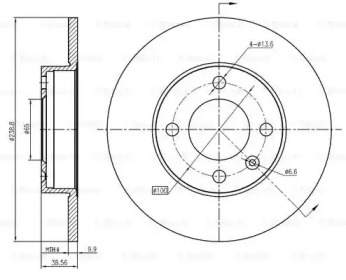 Тормозной диск (BOSCH: 0 986 BB4 363)