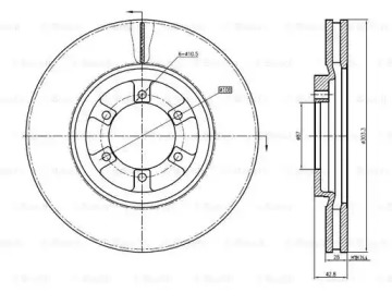 Тормозной диск (BOSCH: 0 986 BB4 364)