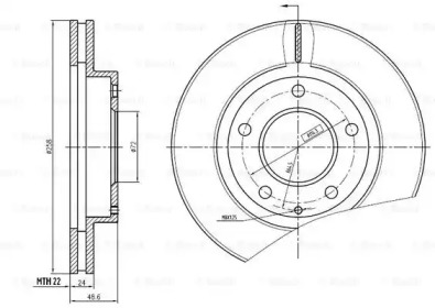 Тормозной диск (BOSCH: 0 986 BB4 366)