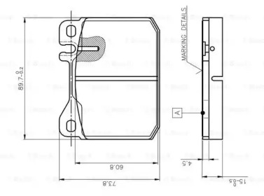 Комплект тормозных колодок (BOSCH: 0 986 TB2 001)