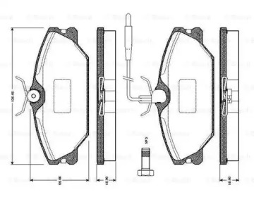 Комплект тормозных колодок (BOSCH: 0 986 TB2 010)