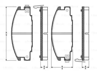 Комплект тормозных колодок (BOSCH: 0 986 TB2 011)