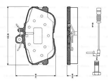 Комплект тормозных колодок (BOSCH: 0 986 TB2 024)