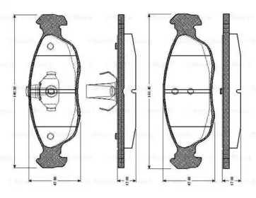 Комплект тормозных колодок (BOSCH: 0 986 TB2 026)