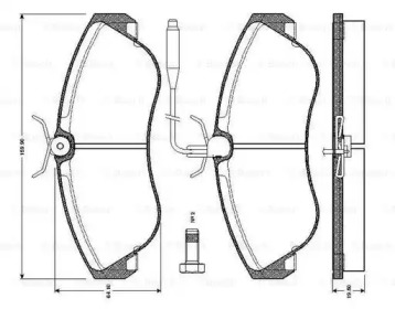 Комплект тормозных колодок (BOSCH: 0 986 TB2 029)