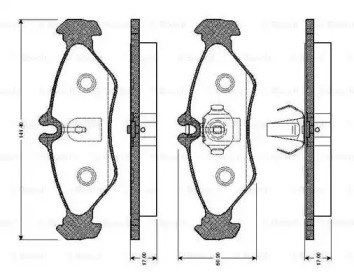 Комплект тормозных колодок (BOSCH: 0 986 TB2 031)