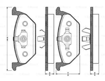 Комплект тормозных колодок (BOSCH: 0 986 TB2 040)