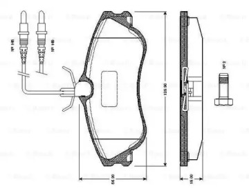 Комплект тормозных колодок (BOSCH: 0 986 TB2 042)