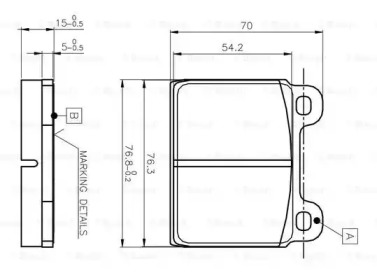 Комплект тормозных колодок (BOSCH: 0 986 TB2 050)