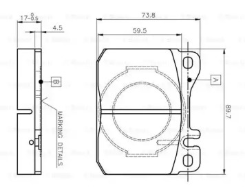 Комплект тормозных колодок (BOSCH: 0 986 TB2 051)