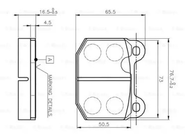 Комплект тормозных колодок (BOSCH: 0 986 TB2 052)