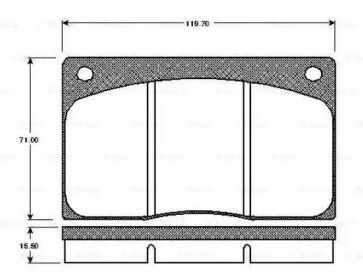 Комплект тормозных колодок (BOSCH: 0 986 TB2 057)