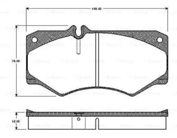 Комплект тормозных колодок (BOSCH: 0 986 TB2 058)