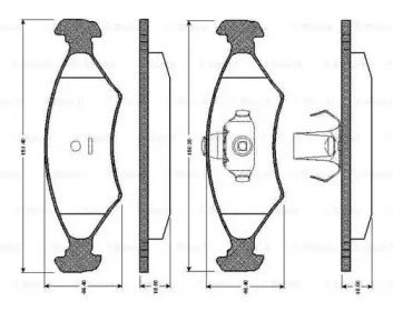 Комплект тормозных колодок (BOSCH: 0 986 TB2 066)