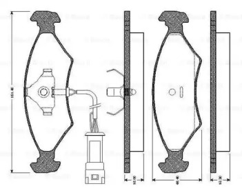 Комплект тормозных колодок (BOSCH: 0 986 TB2 068)