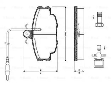 Комплект тормозных колодок (BOSCH: 0 986 TB2 076)