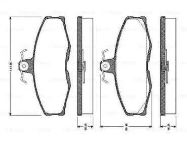 Комплект тормозных колодок (BOSCH: 0 986 TB2 081)