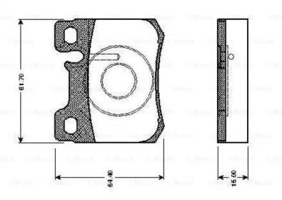 Комплект тормозных колодок (BOSCH: 0 986 TB2 085)