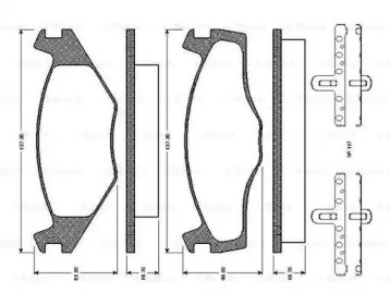 Комплект тормозных колодок (BOSCH: 0 986 TB2 090)