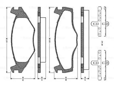 Комплект тормозных колодок (BOSCH: 0 986 TB2 091)