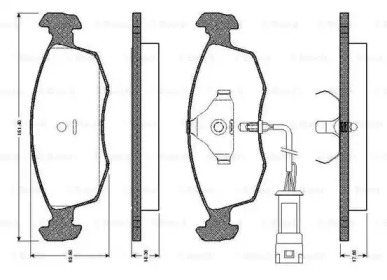 Комплект тормозных колодок (BOSCH: 0 986 TB2 092)