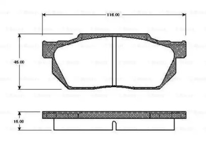 Комплект тормозных колодок (BOSCH: 0 986 TB2 102)