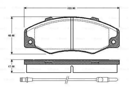 Комплект тормозных колодок (BOSCH: 0 986 TB2 112)