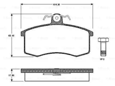 Комплект тормозных колодок (BOSCH: 0 986 TB2 113)