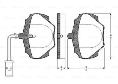 Комплект тормозных колодок (BOSCH: 0 986 TB2 114)