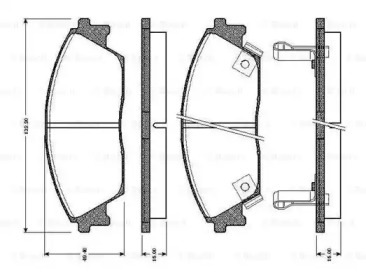 Комплект тормозных колодок (BOSCH: 0 986 TB2 118)