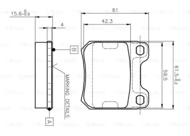 Комплект тормозных колодок (BOSCH: 0 986 TB2 125)