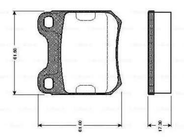 Комплект тормозных колодок (BOSCH: 0 986 TB2 126)