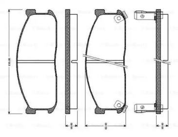 Комплект тормозных колодок (BOSCH: 0 986 TB2 127)