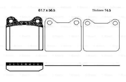 Комплект тормозных колодок (BOSCH: 0 986 TB2 134)