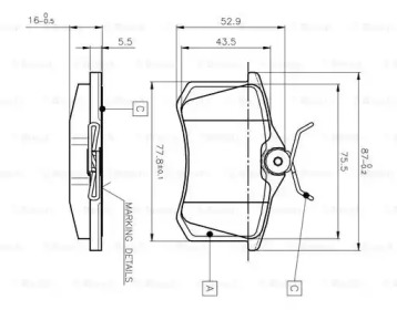 Комплект тормозных колодок (BOSCH: 0 986 TB2 138)