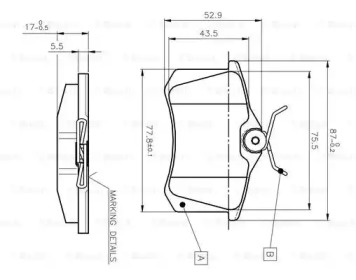 Комплект тормозных колодок (BOSCH: 0 986 TB2 139)