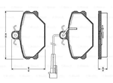 Комплект тормозных колодок (BOSCH: 0 986 TB2 142)