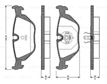 Комплект тормозных колодок (BOSCH: 0 986 TB2 146)