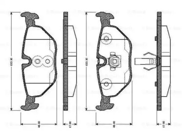 Комплект тормозных колодок (BOSCH: 0 986 TB2 147)