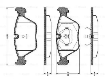 Комплект тормозных колодок (BOSCH: 0 986 TB2 151)